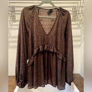 ASOS Maternity blouse, chocolate leopard print